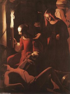 Heiliger Sebastian Von Der Heiligen Irene Gepflegt — Georges De La Tour