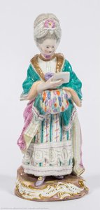 Lady With A Muff And Flowers — Michael Victor Acier