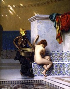 Moorish Bath (also Known As Lady Of Cairo Bathing) — Jean-léon Gérôme