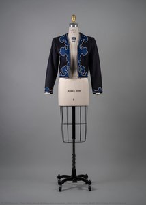 Yves Saint Laurent, Black Wool Crepe Cropped Jacket — Yves Saint Laurent