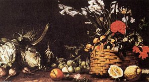 Still-life With Vegetable, Fruit, And Flowers — Tommaso Salini