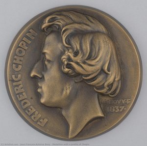 Medallion With A Profile Of Chopin — Jean-françois-antoine Bovy