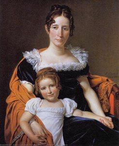 Portrait Of The Comtesse Vilain Xiiii And Her Daughter — Jacques-louis David