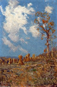 Field With Corn Shocks — Robert Julian Onderdonk