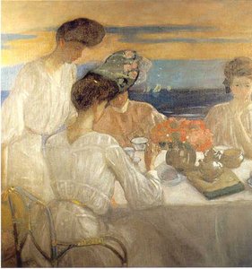 Afternoon Tea On The Terrace — Frederick Carl Frieseke