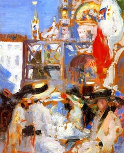 Florian's Café, Venice — Francis Campbell Bolleau Cadell