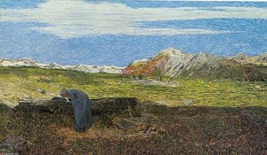 Donna Alla Fonte (auch Bekannt Als Alpenlandschaft Mit Frau Am Brunnen) — Giovanni Segantini