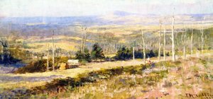 Study In Blue And Gold (also Known As Figure On A Hillside In A Summer Landscape) — Frederick Mccubbin