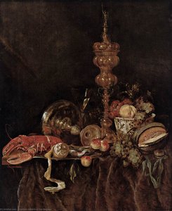 Still-life With Lobster And Fruit — Abraham Hendricksz. Van Beyeren