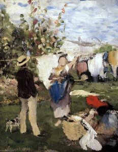 Drying The Clothes — Pal Merse Szinyei