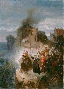 Kenau Defending Haarlem From The Spanish Invaders — Charles Rochussen