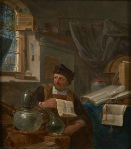 An Alchemist In His Studio — Thomas Wyck