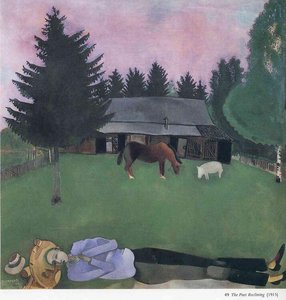 El Poeta Reclinado — Marc Chagall