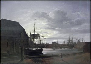 Frederiksholms Canal In Copenhagen With Christian Iv's Brewery — Johan Christian Claussen Dahl