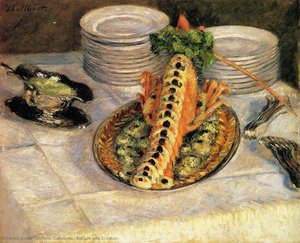 Still Life With Crayfish — Gustave Caillebotte