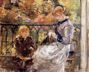 En El Balcón Del Cuarto De Eugenio Manet En Bougival — Berthe Morisot