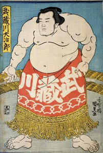 Sumo-e, Ukiyo-e Prints Of Sumo Wrestler — Utagawa Kunisada Ii