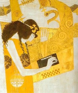 Friso Beethoven. Alegría, Inspiración Divina (detalle), 1902 (17) — Gustav Klimt