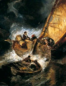 Boat In A Storm — Eugène Louis Gabriel Isabey