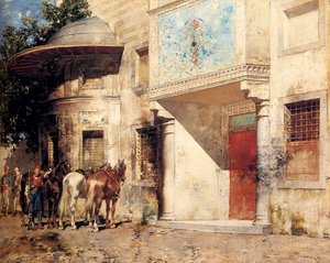 Outside The Mosque — Alberto Pasini