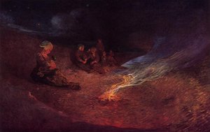 Le Pouldu, Woman Breast Feeding On A Dune — Ferdinand Du Puigaudeau