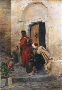 Conversation A La Fontaine — Eugène Girardet