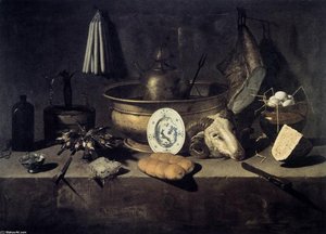 Still-life With A Head Of A Ram — Giuseppe Recco