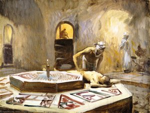 Massage I Badehus — John Singer Sargent