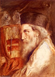 A Rabbi Holding The Torah — Simeon Solomon