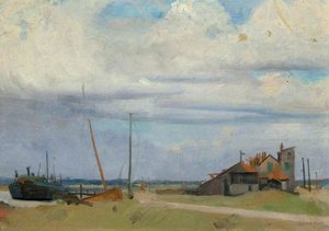 The Black Shore, Southwold — William Oliphant Hutchison