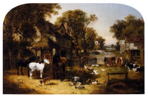 An English Farmyard Idyll — John Frederick Herring Junior