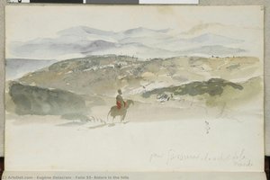 Folio 95, Reiter Im Hügel — Eugène Delacroix