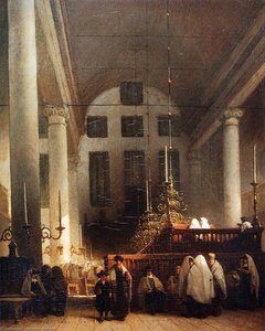 Portugese Synagoge In Amsterdam Sun — Johannes Bosboom