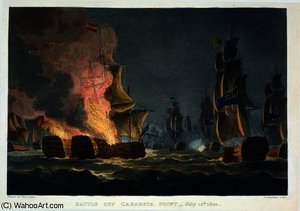 The Battle Of Cabareta Point, July 12th — Thomas Whitcombe