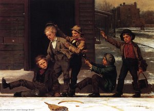 Winter Sports In The Gutter — John George Brown