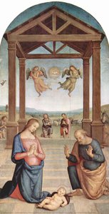 Altarpiece Of St. Augustine - Adoration Of The Shepherds — Pietro Perugino (pietro Vannucci)