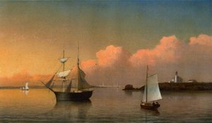 Sunset Off Ten Pound Island — Fitz Henry Lane