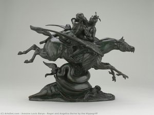 Roger And Angelica Borne By The Hippogriff — Antoine-louis Barye