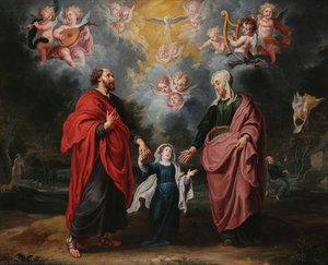 Joachim And Anna With The Virgin Mary — Willem Van Herp The Elder
