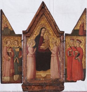 Madonna With The Child On The Throne, Angels, Saint Martyrs And Annunciation — Andrea Di Bonaiuto