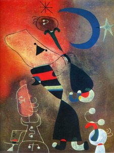 Donna E Uccello Alla Luce Della Luna — Joan Miró