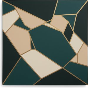 Labyrinthine Tessellations Of Teal, Khaki, And Gilded Structure — Laurent Fabre
