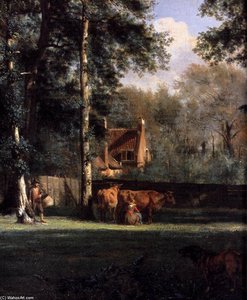 The Farm (detail) — Adriaen Van De Velde