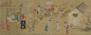 Early Evening At A Yoshiwara Inn — Hishikawa Moronobu