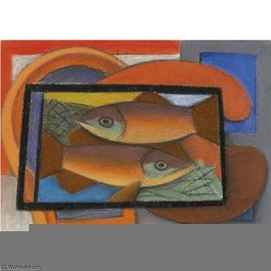 Study For Fish In Glass Case — Mark Gertler