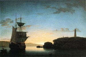 Light House At Camden, Maine — Fitz Henry Lane