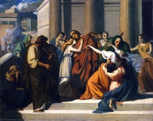 Oedipus Bids Farewell To Jocasta (study) — Alexandre Cabanel