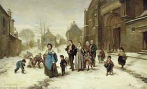 Leaving Mass, — Andre Henri Dargelas