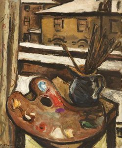 Still Life With Brushes And Palette — Keith Baynes