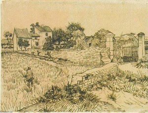 Entreepoort Tot Een Boerderij Met Hooihoop: Een Blik Op Van Goghs Plattelandsvisie — Vincent Willem Van Gogh